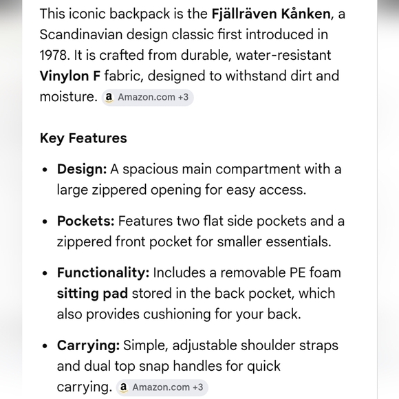 FJALLRAVEN ORIGINAL KANKEN BACKPACK WITH SEAT PAD NAVY BLUE UNISEX TRAVEL SCHOOL main image 7